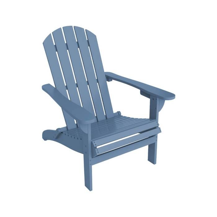 Fauteuil adirondack bleu en bois dacacia avec accoudoirs KERINA. plusieurs coloris. 90 x 71 x 91.5 cm Fauteuil adirondack bleu en bois dacacia avec accoudoirs KERINA. plusieurs coloris. 90 x 71 x 91.5 cm