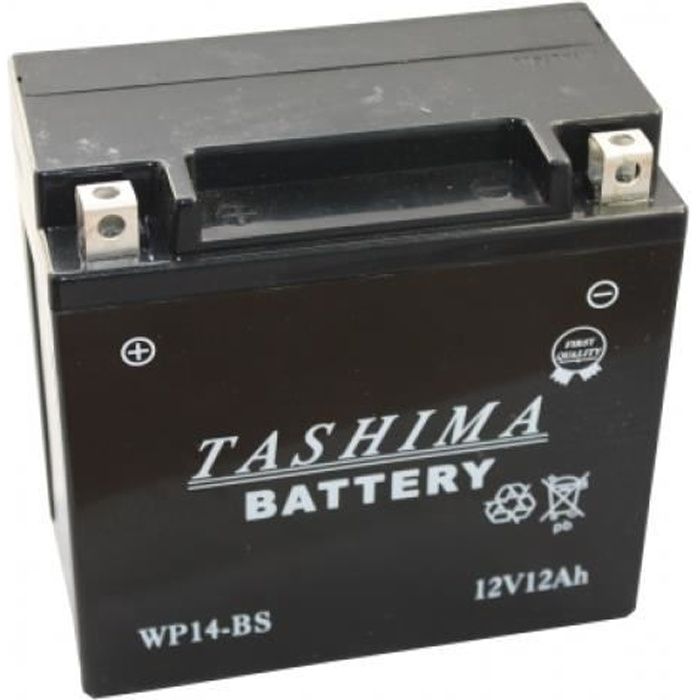 Batterie moto WP14BS / YTX14-BS étanche au gel 12V / 12Ah