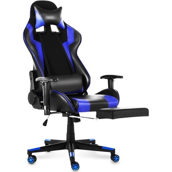 chaise gaming siège gamer fauteuil ergonomique inclinable à 180°