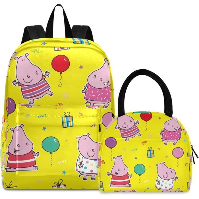 Sac à Dos Gola Rose - Design Fleurs/Oiseaux - Idéal École Ou Voyage - Neuf Sans Étiquette