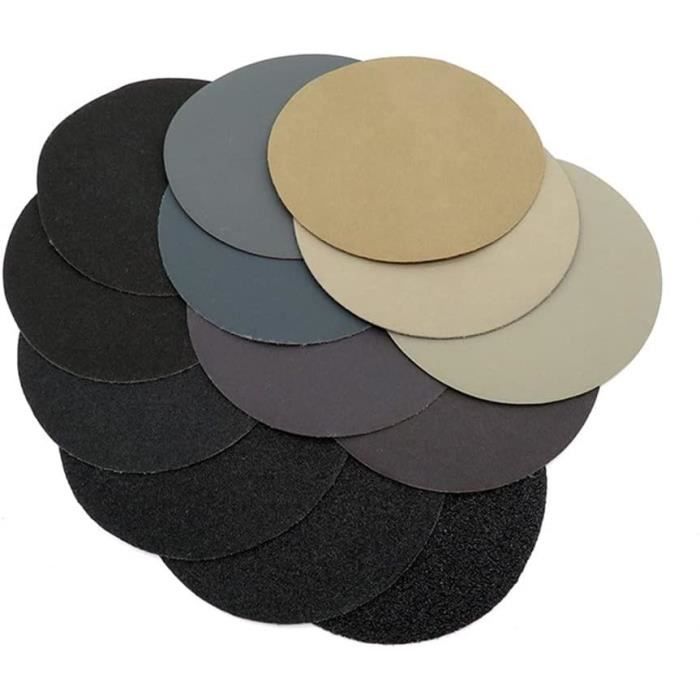 Disques De Ponçage Papier Abrasifs 125mm 8 Trous 70Pcs Grain 10 X 40-80