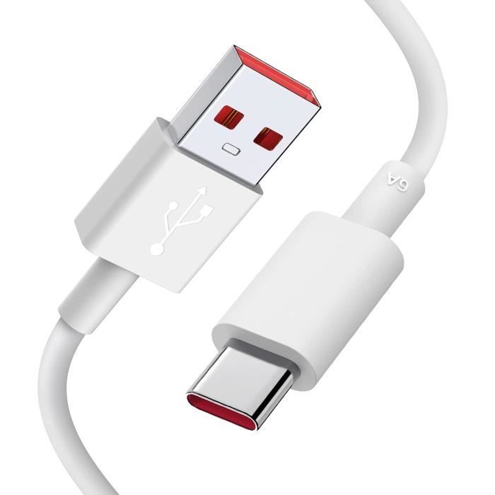 Cable Xiaomi Original USB vers USB-C 6A, Charge Rapide et