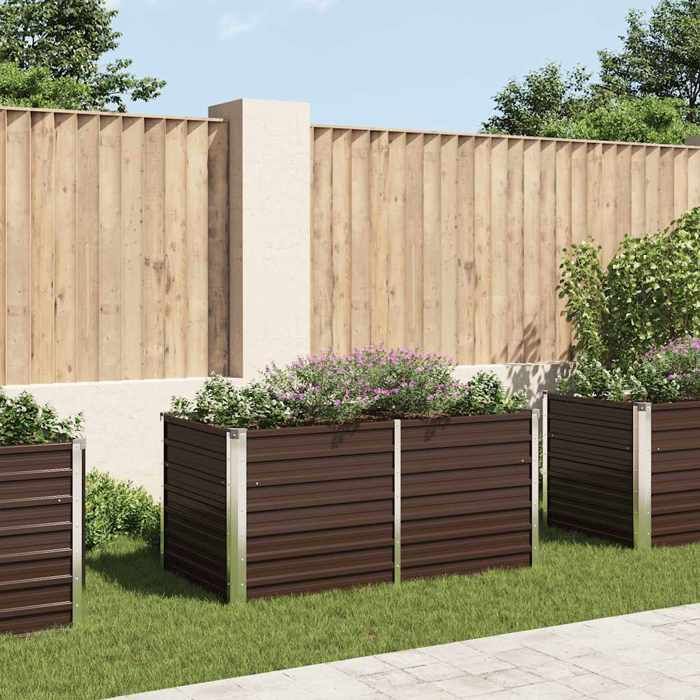 vidaXL Jardinière surélevée Acier galvanisé