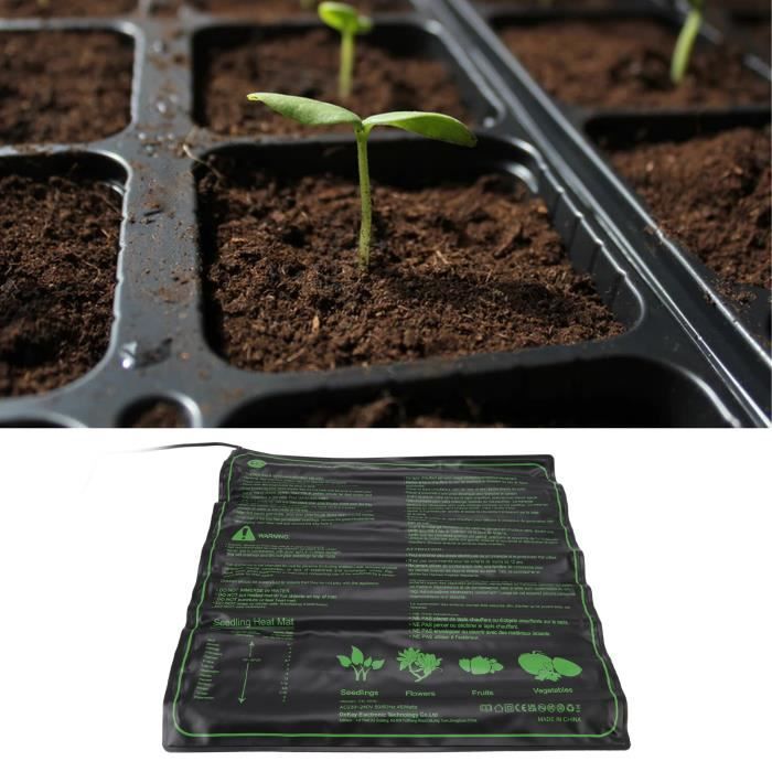 NEUF coussin chauffant pour semis Tapis chauffant pour semis Tapis de démarrage pour germination des plantes étanche à 6 DQ FRANCE