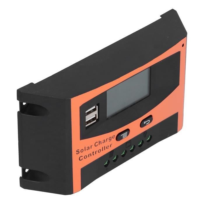 KWODE Contrôleur De Charge Solaire Bluetooth 20A 12V/24V PWM - Régulateur Intelligent Avec Port USB Pour Batteries Plomb Et Lithium