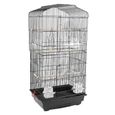 KEKE-Cage à oiseaux en fil portable 46 * 36 * 93cm oiseau volière oiseau volière cage maison d'oiseau cage à animaux -1