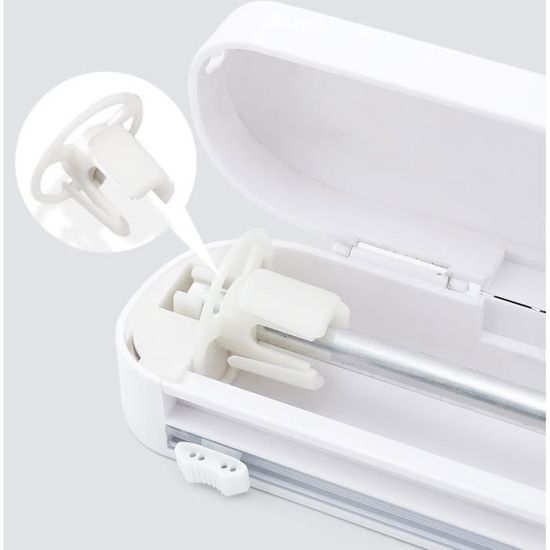 Distributeur De Film Alimentaire Avec Cutter - Support En Bambou Ou Aluminium, Conservation Fraîcheur, Dérouleur Pratique