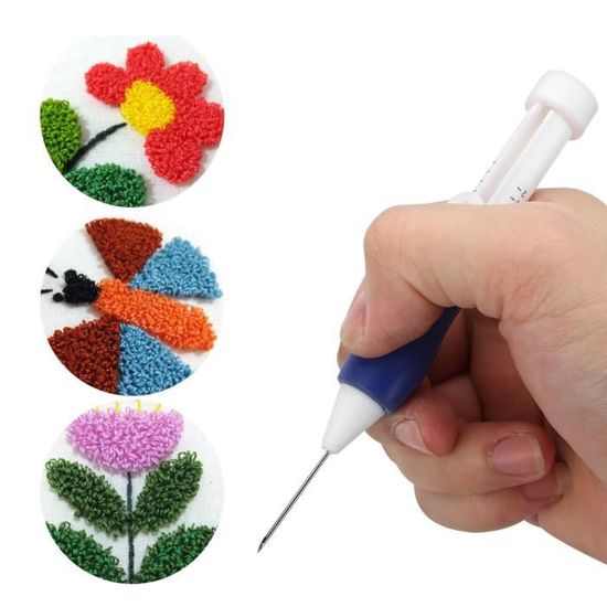 Kit De Couture Magique - Outil DIY Poinçon Aiguille Broderie Stylo Avec Enfile-aiguille