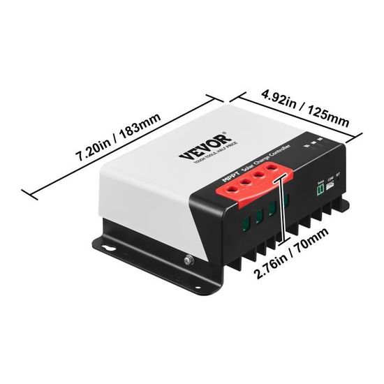 Régulateur/contrôleur Solaire VEVOR MPPT 60A, 12V, Panneau Solaire, Neuf Avec Défauts