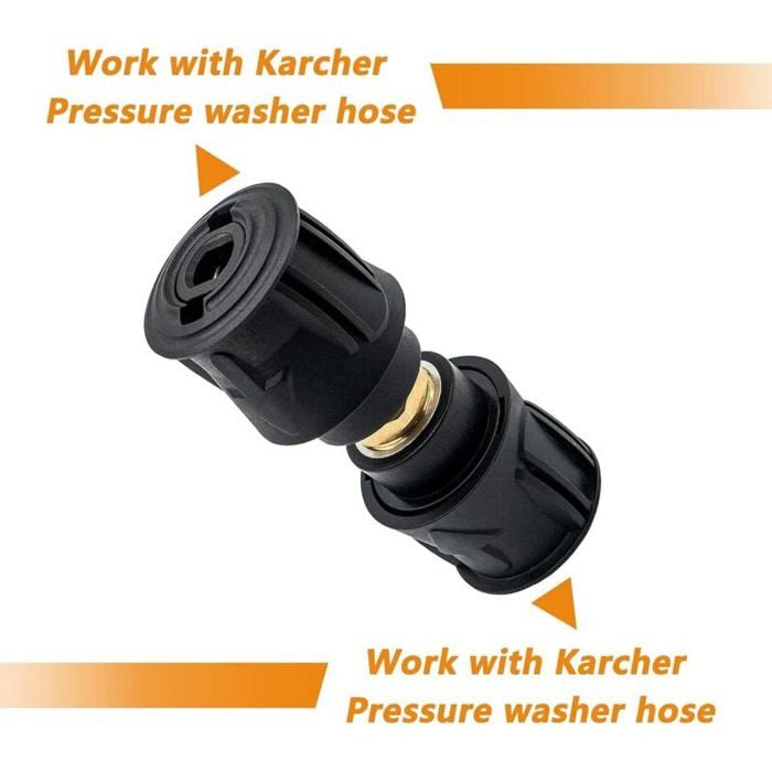 2 Pièces Adaptateur De Conversion Pour Nettoyeur Haute Pression Connecteur De Couplage Pour Karcher Lavor 124 X 245 Mm Noir 91752422