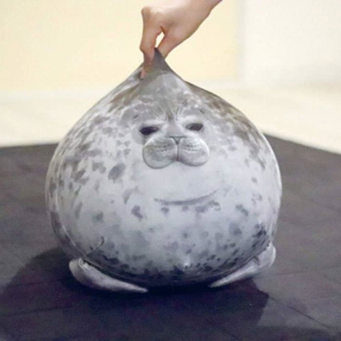 Oreiller Phoque En Peluche – Corps Potelé, Coton PP, 30/40/60 Cm, Cadeau Mignon Pour Enfants Et Adultes