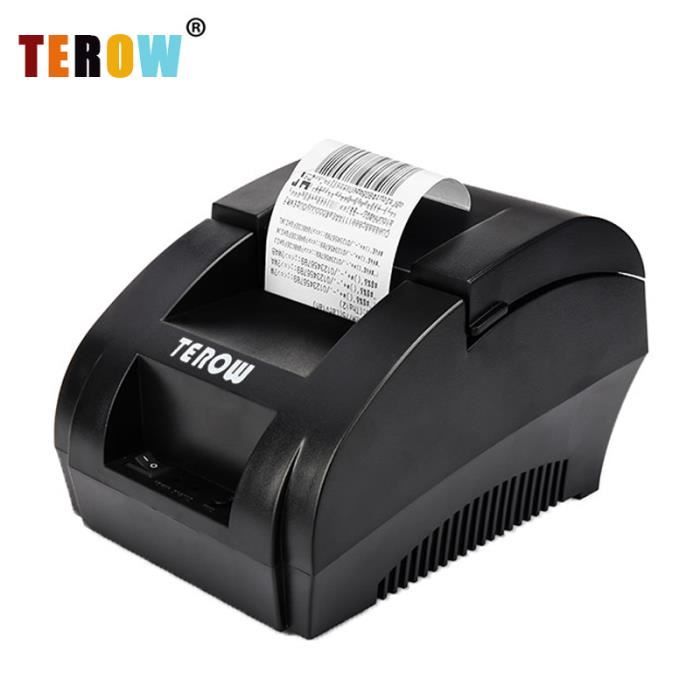 TEROW-Imprimante de reçus thermique, Imprimante POS, Port USB en ...