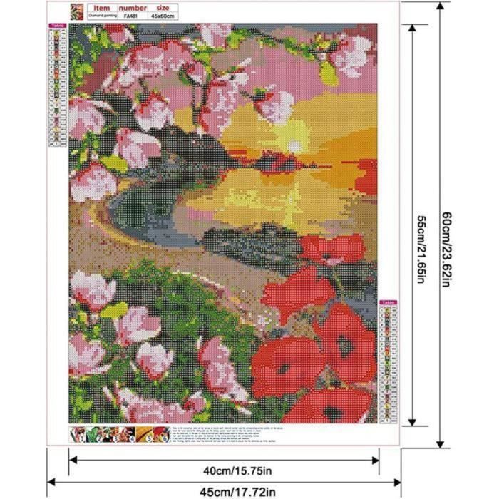Ideen mit Herz Kit de peinture à strass 5D, design de 35 x 25 cm, toile de 30 x 40 cm, pierres rondes, accessoires inclus, plusieurs images au choix (colibri Ideen mit Herz Kit de peinture à strass 5D, design de 35 x 25 cm, toile de 30 x 40 cm, pierres rondes, accessoires inclus, plusieurs images au choix (colibri