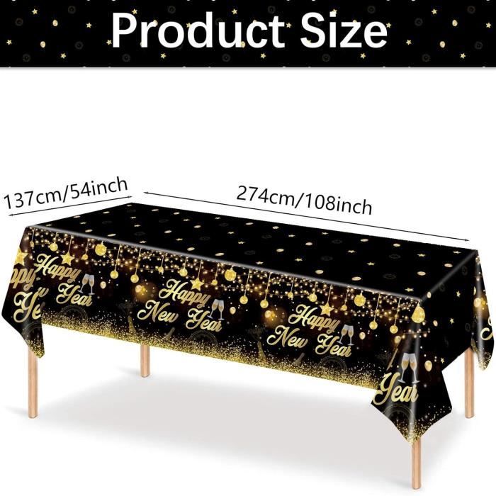 Nappe De Table Noire 137 X 274 Cm - Nappe Rectangulaire