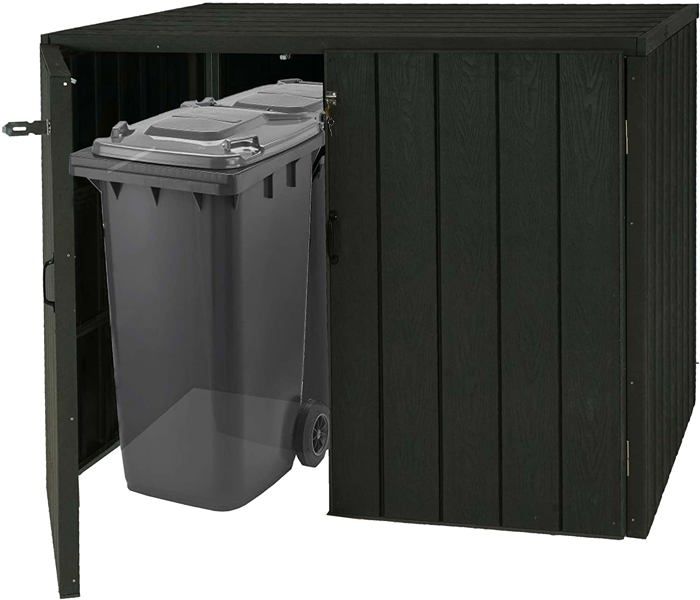 Abri de poubelle cache-poubelle boîte de rangement extérieur 240 L  68x80x116 cm