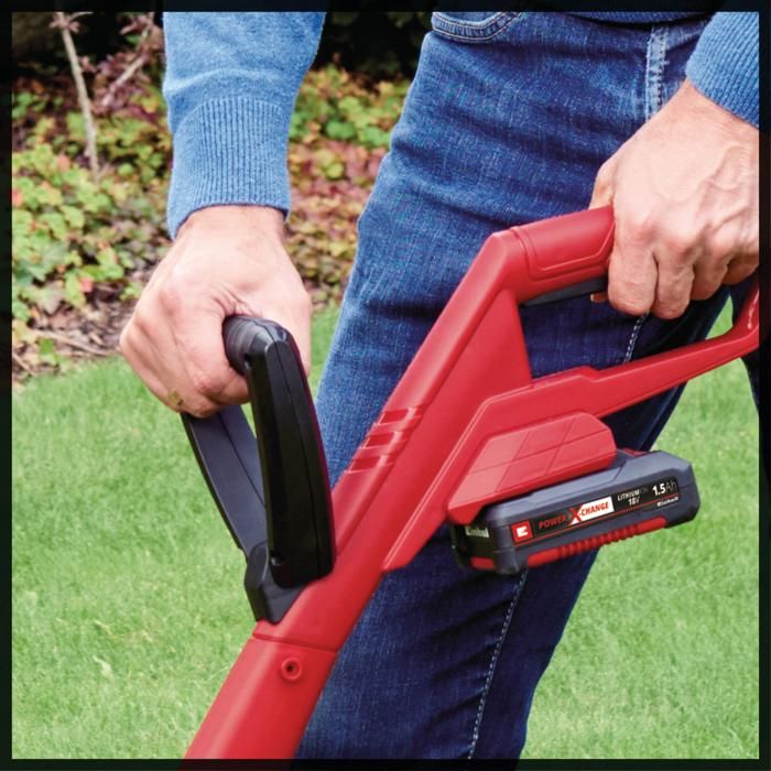 Einhell GC-CT 18/24 Li Solo Coupe-Bordures Sans Fil Power X-Change 18V - Diamètre 24 Cm, Manche Télescopique - Rouge/Noir (Sans Batterie Ni Chargeur)
