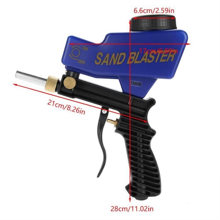 Pistolet De Sablage Pneumatique Portable 90psi - 6,5mm - Neuf - Pour DIY