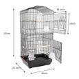 KEKE-Cage à oiseaux en fil portable 46 * 36 * 93cm oiseau volière oiseau volière cage maison d'oiseau cage à animaux -2