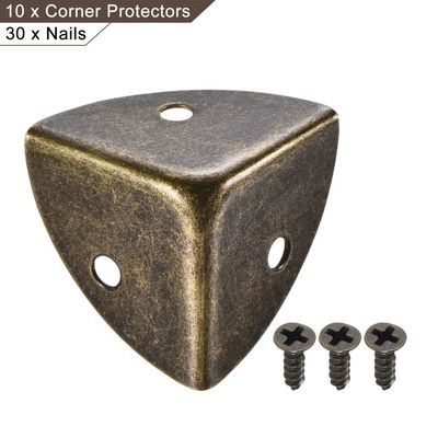 Coin De Protection Boîte Métal Vintage 20x20x20mm 4Pcs - Protecteur Angle Pour Coffre Bois Et Meubles
