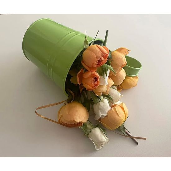 RWUDV Lot De 4 Pots De Fleurs Suspendus En Métal - 13cm Avec Crochets Amovibles Et Drainage - Pour Balcon, Jardin Ou Intérieur