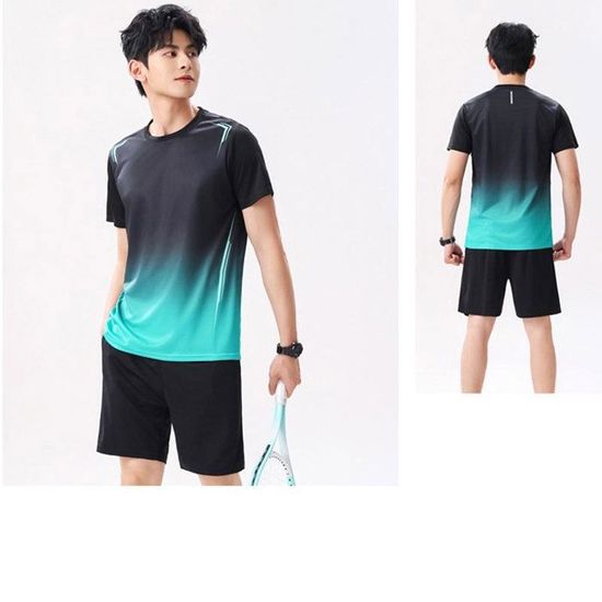 Ensemble Survêtement été Homme 2 Pièces - T-shirt Et Short Décontracté - Tissu Respirant - Grande Taille