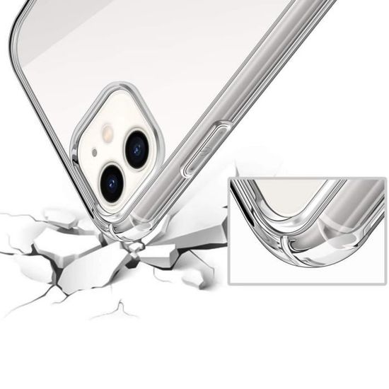 Coque antichoc en gel de silicone doux pour Apple iPhone 11, Noir Satin, Apple iPhone 11