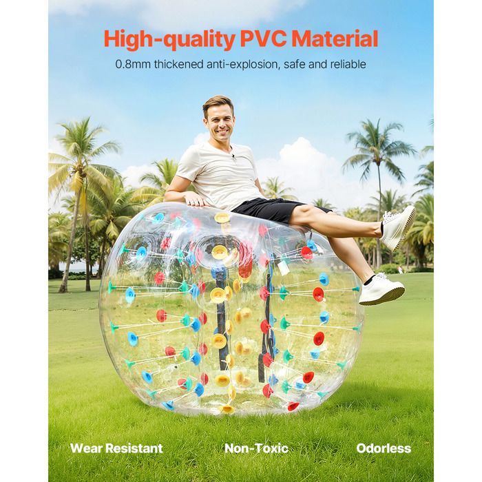 Bulle Gonflable-VEVOR-1,2 m Pois Bleu-PVC-pour Jeux d'Équipe en Plein
