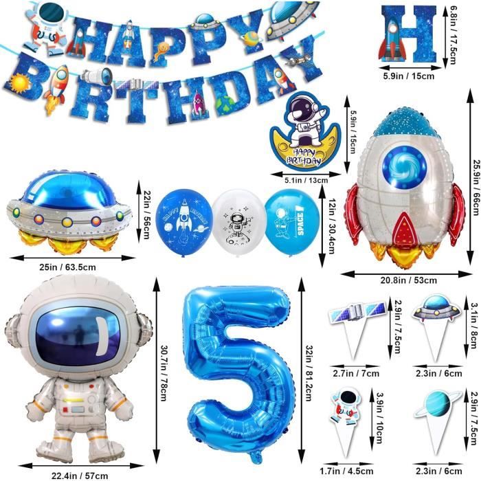 Ballon aluminium fusée, anniversaire espace