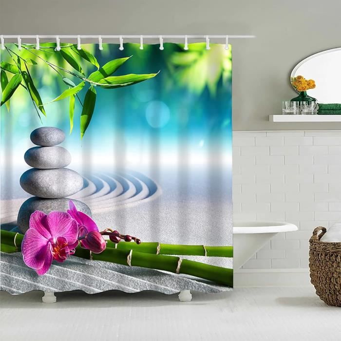 Uiiooazy Rideau Douche Anti Moisissure, Rideau De Douche 180x200cm