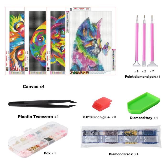 Animal Vache Diamond Painting, 5D DIY Diamant Painting Kit Complet Peinture Diamant Point De Croix Kit Broderie Strass Diamant Painting Grand Format Pour Adultes Enfants Décoration Intérieur 30x40cm