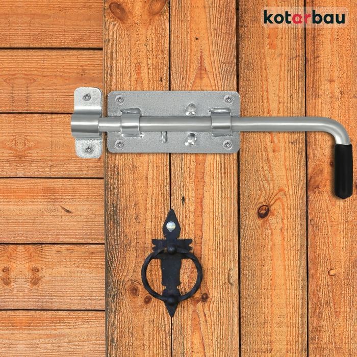 Verrou à Pêne Dormant Galvanisé KeyMet – 420/14 Mm, Pour Portes Et Grilles
