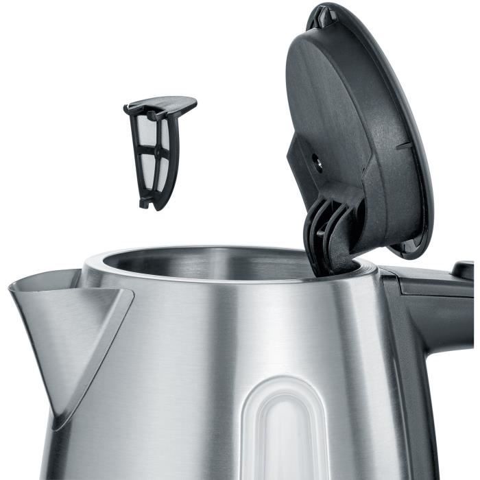SEVERIN Bouilloire Compacte 1L 2400W - Design Inox Moderne Avec Filtre Anticalcaire