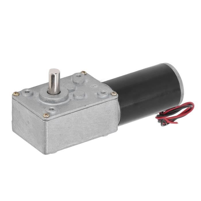 Moteur Réducteur DC 12V 60 RPM à Vis Sans Fin – Haut Couple, Réversible, Arbre 8 Mm En D – Idéal Pour Imprimantes, Fours, Balayeuses & Automatismes
