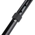 ARAMOX bâton réglable Bâton de marche télescopique portable anti-choc pour canne pliante (noir avec lumière LED)-3
