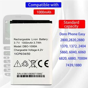 Batterie TECHTEK 1000mAh Pour Doro Primo 368 - Remplace