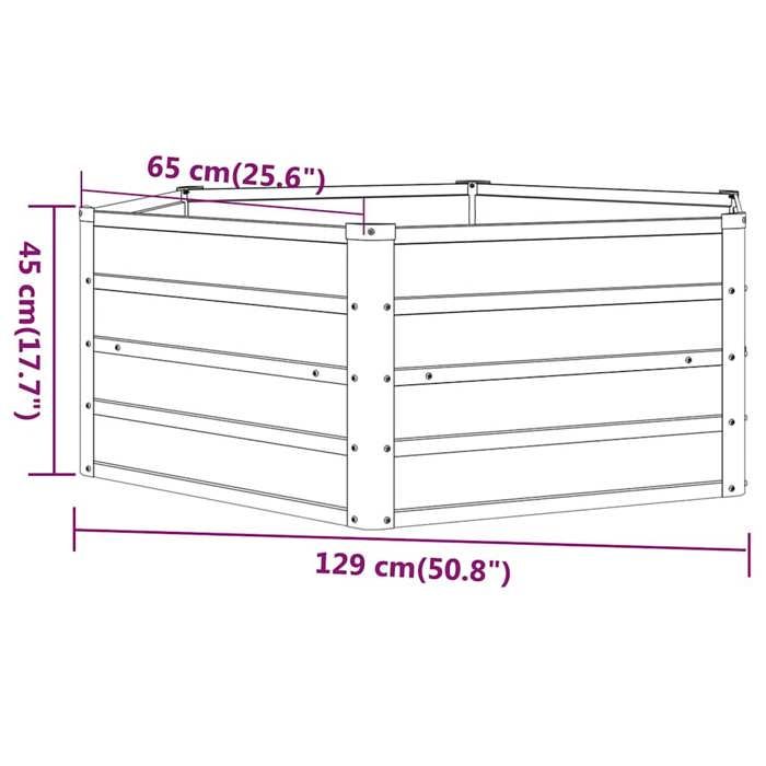vidaXL Jardinière rouillé 360x80x40 cm acier inoxydable vidaXL Jardinière rouillé 360x80x40 cm acier inoxydable