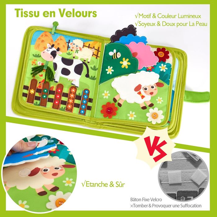 Busy Board Montessori,Panneau D'Activités Enfants,Tableau Montessori