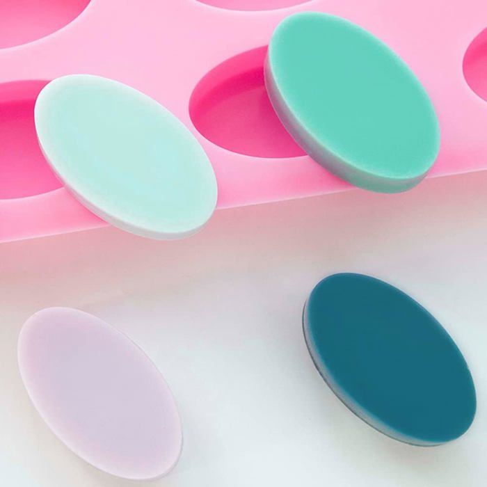 Moules à Savon En Silicone 2 Pièces - Formes Fleurs Et Vagues - Pour Savon Fait Maison, DIY, Résine - Démoulage Facile - Lavable - 8