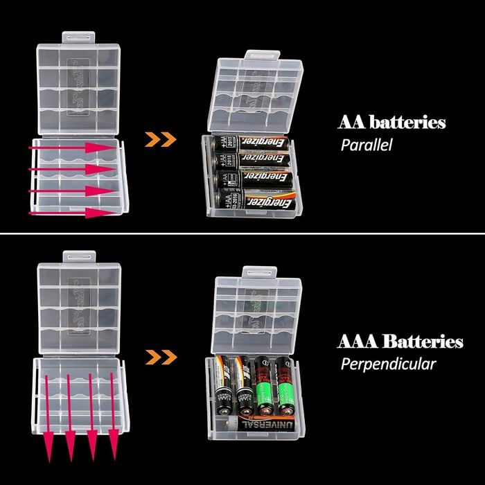 Lot De 5 Supports Piles AA 6V Avec Interrupteur Et USB - Boîtier Plastique ABS Avec Câble Pour Projets DIY
