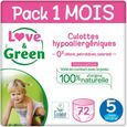 Culottes De Protection Pour Couches Lavables - Love & Green Taille 5 (12 À 18 Kg) Pack 1 Mois (72 Couches Culottes)-0