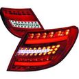 feux arrières design, rouge/blanc, LED MERCEDES W204, Berline, 07->> seulement Berline pour: Mercedes W204 07-11-0