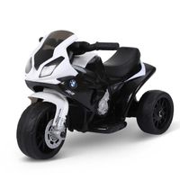 Moto électrique BMW S1000 RR pour enfants 3 roues 6V 2,5 Km/h avec effets lumineux et sonores - Noir