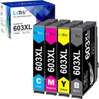603XL Cartouches d'encre LXTEK 4 Pack Compatible pour 603XL pour WorkForce WF-2810DWF WF-2830DWF WF-2835DWF WF-2850DWF