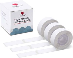 ASPIRATEUR - SOUFFLEUR D30 Étiquettes adhésives blanches 14x40mm Papier d'impression, Papier d'impression pour D30 Étiqueteuse thermique portable.[Q2755]