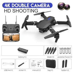 DRONE 4K double noir 1B - Drone E88Pro RC 4K avec caméra