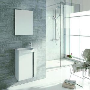 LAVE-MAIN Ensemble meuble lave-mains Ancodesign 45cm - Blanc