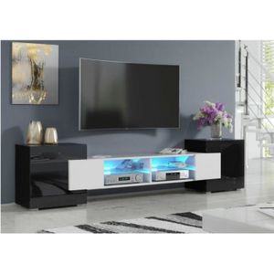 Generic Box Meuble TV avec étagères en MDF Blanc 0cmL 120 cm 