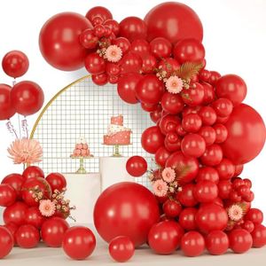 AYUQI Arche de ballon rouge et or, arche de ballon d'anniversaire rouge et  or, ensemble de guirlande de ballons rouges rubis avec ballons blancs -  Wayfair Canada