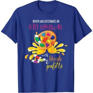 CRAYON DE COULEUR Peintre Retraité Cadeau Pour Femme Palette Dessinateur T-Shirt[V1140]