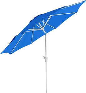 PARASOL Parasol de jardin Ø 2,7m inclinable polyester/aluminium 5kg bleu